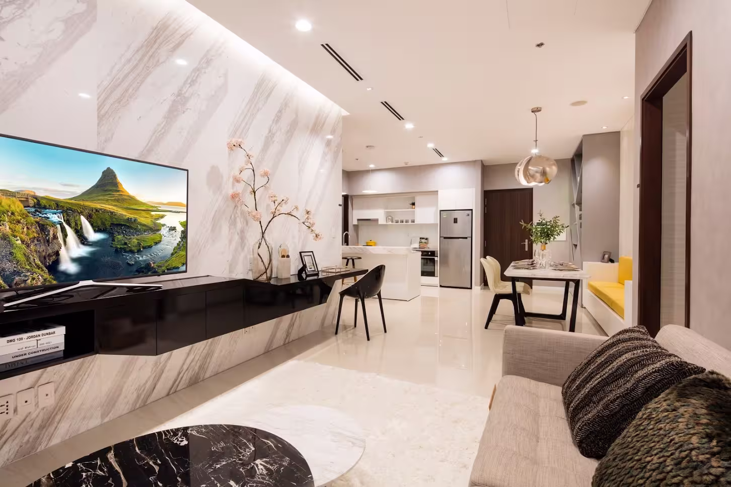 thiết kế phòng khách căn hộ idico tân phú