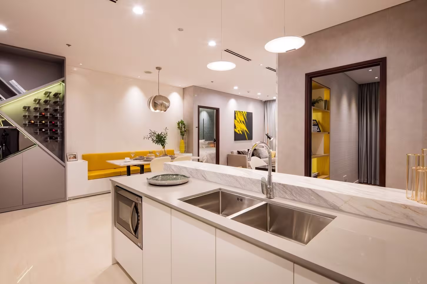 thiết kế phòng khách idico tân phú